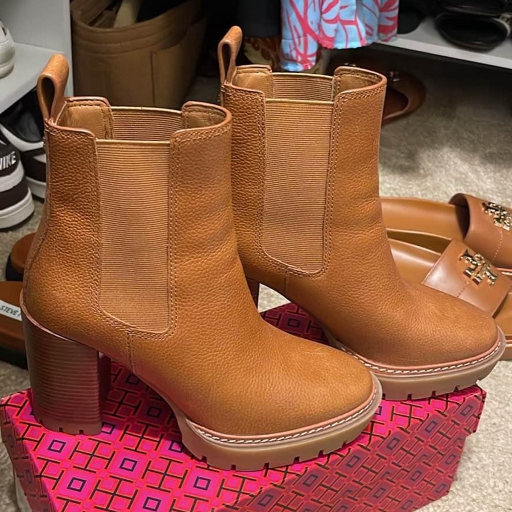 Tan Leather Ankle Boots